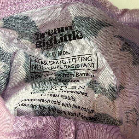 Dream Big Little Co Purple Bats Halloween Zipper Sleeper 3-6 Months - Picture 11 of 13